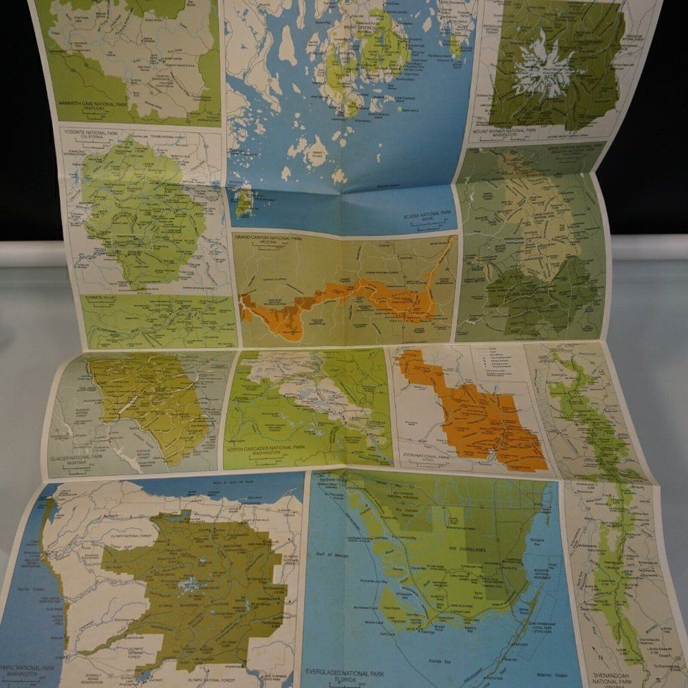 The New America's Wonderland : Our National Parks Hardcover 1980 Pull Out Map - Picture 11 of 12